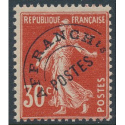 FRANCE - 1922 30c terracotta Semeuse with a pre-cancel, MNH – Michel # 142V