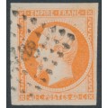 FRANCE - 1853 40c orange Napoléon, imperforate, used – Michel # 15a