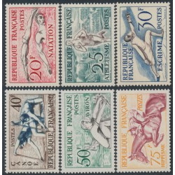 FRANCE - 1953 20Fr to 75Fr Sports set of 6, MNH – Michel # 978-983