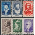 FRANCE - 1956 Famous Frenchmen set of 6, MNH – Michel # 1094-1099