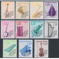 FRANCE - 1992 Musical Instruments set of 11 pre-cancels, MNH – Yvert # PO213-PO223