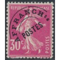FRANCE - 1925 30c pink Semeuse with a pre-cancel, MH – Michel # 186V
