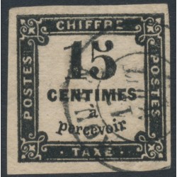 FRANCE - 1863 15c black Postage Due, imperforate, used – Michel # P3