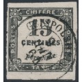 FRANCE - 1863 15c black Postage Due, imperforate, used – Michel # P3