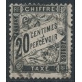 FRANCE - 1882 20c black Postage Due, used – Michel # P17