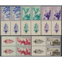FRANCE - 1942 Legionnaires on the Russian Front set of 5, MNH – Michel # VIzf-Xzf