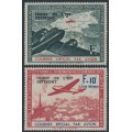 FRANCE - 1942 La Légion des Volontaires Français airmail set of 2, MH – Michel # II-III