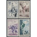 FRANCE - 1956 30Fr to 75Fr Sports set of 4, MNH – Michel # 1100-1103