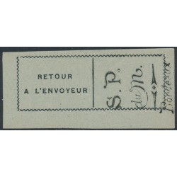 FRANCE - 1916 black/blue Bordeaux Return to Sender label, MNH – Yvert # TR1