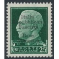 FRANCE / ITALY - 1943 25c green King, Naval Base o/p, MNH – Yvert # BNI4