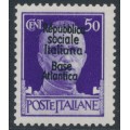 FRANCE / ITALY - 1944 50c violet King, Naval Base o/p, MNH – Yvert # BNI12