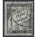 FRANCE - 1882 1Fr black Postage Due, used – Michel # P21