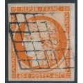 FRANCE - 1850 40c orange Cérès, imperforate, used – Michel # 5a