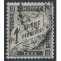 FRANCE - 1882 1Fr black Postage Due, used – Michel # P21