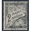FRANCE - 1882 2Fr black Postage Due, used – Michel # P22