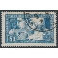 FRANCE - 1928 1.50Fr+8.50Fr blue Caisse d’Amortissement, used – Michel # 229