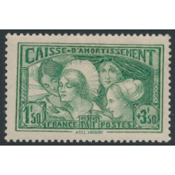 FRANCE - 1931 1.50Fr+3.50Fr green Caisse d’Amortissement, MH – Michel # 261