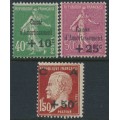 FRANCE - 1929 Caisse d’Amortissement set of 3, MH – Michel # 244-246