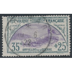 FRANCE - 1917 35c+25c green/violet War Orphans Charity, used – Michel # 132