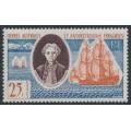 FRANCE / TAAF - 1960 25Fr Yves-Joseph de Kerguelen-Trémarec, MNH – Michel # 23