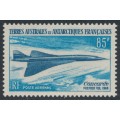 FRANCE / TAAF - 1969 85Fr blue/deep blue Concorde, MNH – Michel # 51