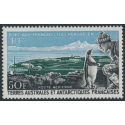 FRANCE / TAAF - 1968 50Fr black/blue Port-au-Français, MNH – Michel # 40
