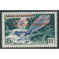 FRANCE / TAAF - 1955 15Fr Madagascar Bird, o/p TAAF, MNH – Michel # 1