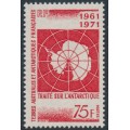 FRANCE / TAAF - 1971 75Fr red Antarctic Treaty, MNH – Michel # 67
