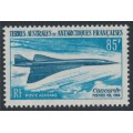 FRANCE / TAAF - 1969 85Fr blue/deep blue Concorde, MNH – Michel # 51