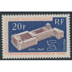 FRANCE / TAAF - 1969 20Fr International Labour Organization, MNH – Michel # 55