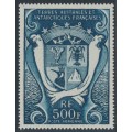FRANCE / TAAF - 1970 500Fr green-blue Coat of Arms, MNH – Michel # 54