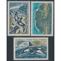 FRANCE / TAAF - 1969 Flora & Fauna set of 3, MNH – Michel # 46-47 + 52