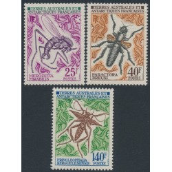 FRANCE / TAAF - 1972 Insects set of 3, MNH – Michel # 71-73