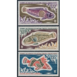 FRANCE / TAAF - 1972 Antarctic Fish set of 3, MNH – Michel # 68-70
