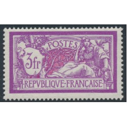 FRANCE - 1927 3Fr purple/pink Merson, MNH – Michel # 222