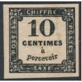 FRANCE - 1859 10c black Postage Due, imperforate, MH – Michel # P2