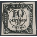 FRANCE - 1859 10c black Postage Due, imperforate, used – Michel # P2