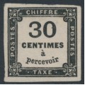FRANCE - 1878 30c black Postage Due, imperforate, MNG – Michel # P8