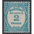 FRANCE - 1927 2Fr blue ‘Taxe à Perçevoir’, MH – Michel # P61