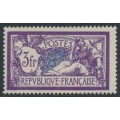 FRANCE - 1925 3Fr violet/blue Merson, MNH – Michel # 181
