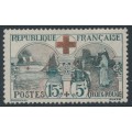 FRANCE - 1918 15c+5c grey/red Red Cross, MH – Michel # 136