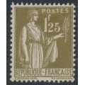 FRANCE - 1932 1.25Fr olive Peace definitive, MH – Michel # 281