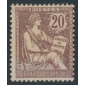 FRANCE - 1902 20c purple-brown Droits de l’Homme, MH – Michel # 104