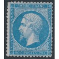 FRANCE - 1862 20c blue Napoléon, perf. 14:13½, MNG – Michel # 21a
