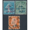 FRANCE - 1927 Caisse d’Amortissement set of 3, used – Michel # 226-228