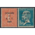 FRANCE - 1930 Congrès du B.I.T. overprint set of 2, MNH – Michel # 249-250
