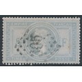 FRANCE - 1869 5Fr grey-blue Emperor Napoléon, used – Michel # 32