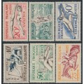 FRANCE - 1953 20Fr to 75Fr Sports set of 6, MNH – Michel # 978-983