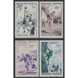 FRANCE - 1956 30Fr to 75Fr Sports set of 4, MNH – Michel # 1100-1103