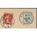 FRANCE - 1909 10c green/blue Amiens postal strike stamp, used on cover – Michel # 117+124